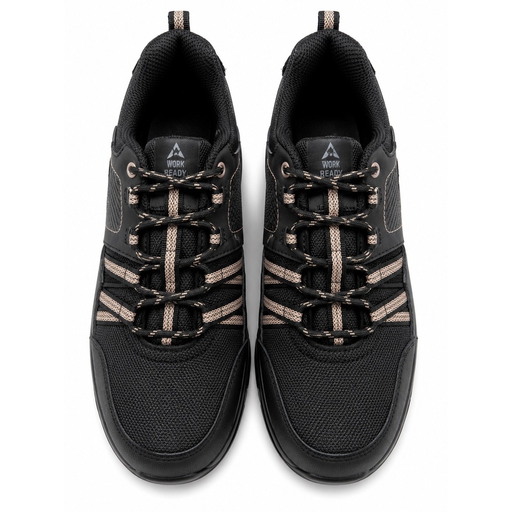 Skechers Relaxed Fit Work Sneakers Black Pink Water Repellent SN 158352 Womens 9